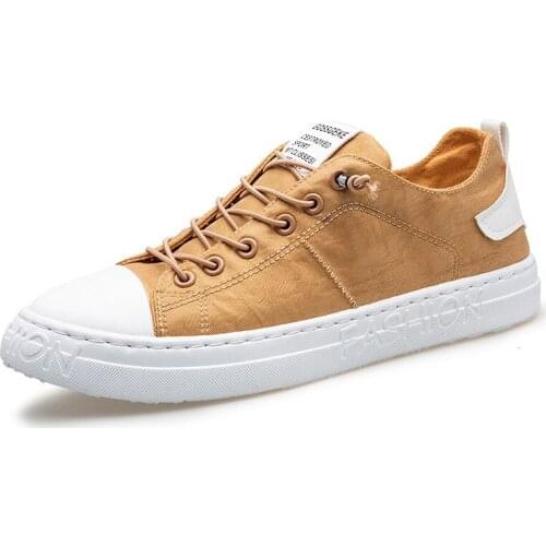 2021 Early Autumn New Concise Style Mens Vulcanize Shoes Comfortable Low Heel Lace-up Shallow Soft Casual Shoes Wear-resisting