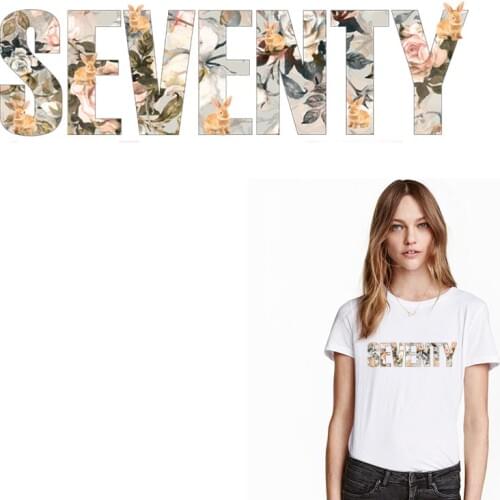 New Word letter Patches For Clothing DIY A-level Washable Heat Transfers Sticker On Clothes Women T-shirt Appliqued Decoration