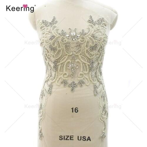 New Creative Design Rhinestone Bodice Applique For Dress Dress. WDP-365