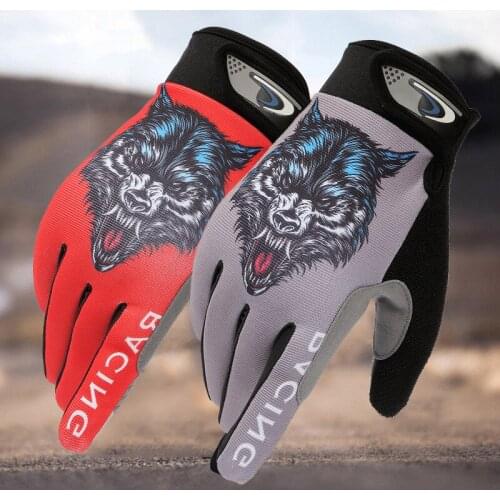 Men Gloves Summer Wolf Skull Head Breathable Non-Slip Touch Screen Cycling Sport Motorcycle Exercise Military Women Gloves