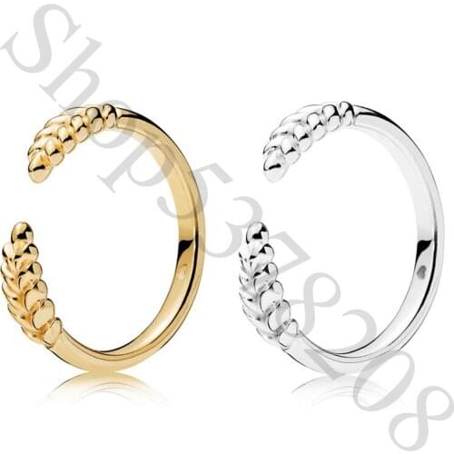 Authentic 925 Sterling Silver Shine Open Grains Fashion Ring For Pandora Women Bead Charm Gift DIY Jewelry