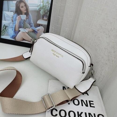 Casual Leather Crossbody Bags for Women 2021 Fashion Wild False Hand Shoulder Bag Wide Straps Female Casual Small Square Bag