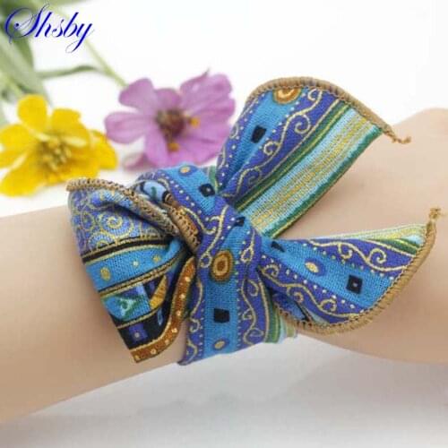 Shsby Watch accessories Ladies flower cloth Watch Bands women Wrist Bands For Clock lady Headwear girls Cloth art hair bands