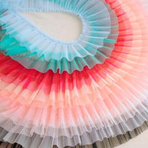 5Meters/lot Mesh 10cm 20colors Hexagonal Mesh Plated Ruffled Lace Lace Trimming Polyester DIY Material X312