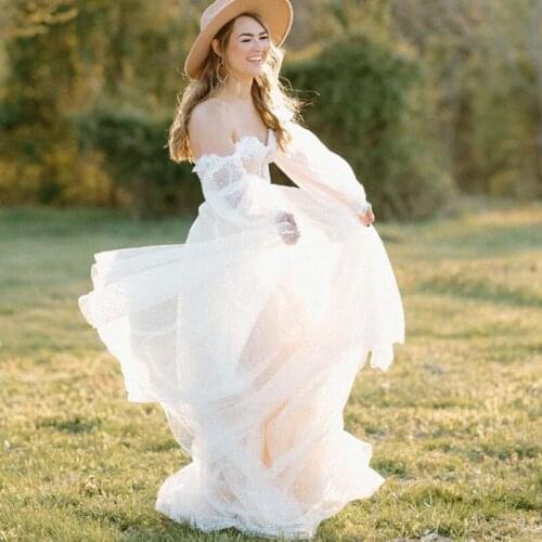 Wedding Dresses Short Sleeves V Neckline Wedding Gown for Bride Backless Sweep Train