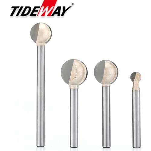 Tideway Woodworking Ball Router Bit Wood Carving Milling Cutter Tray Coffee Table Base Ball Cutter Sharp Smoothly Carving Mill