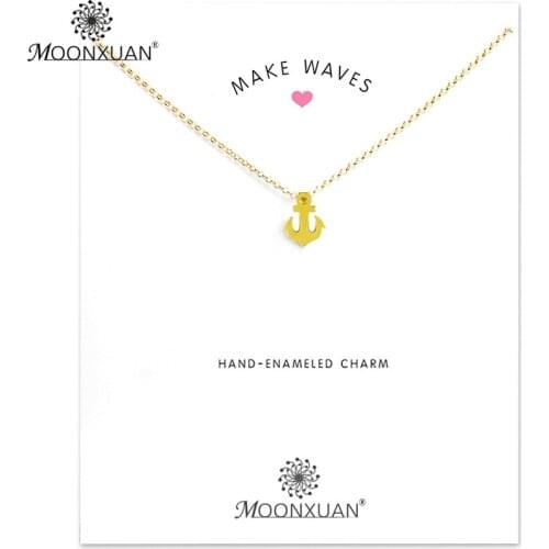 Gold Anchor Statement Chain Pendant Necklace Choker Jewelry Kolye Women Collares Colar Collier Ketting Collar Chocker Bijoux Hot