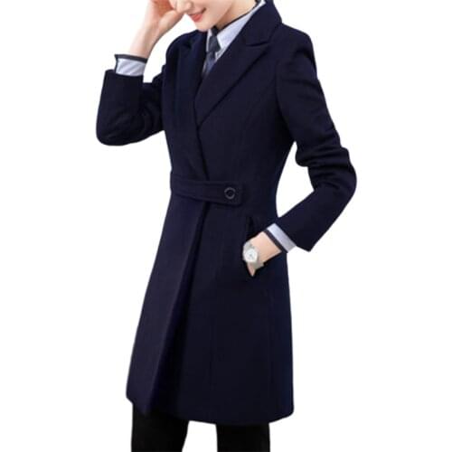 Winter New Warm Wool Coat High Quality Woolen Coat New Slim Slimming Professional Wear Overalls Womens Woolen Temperament Jacket