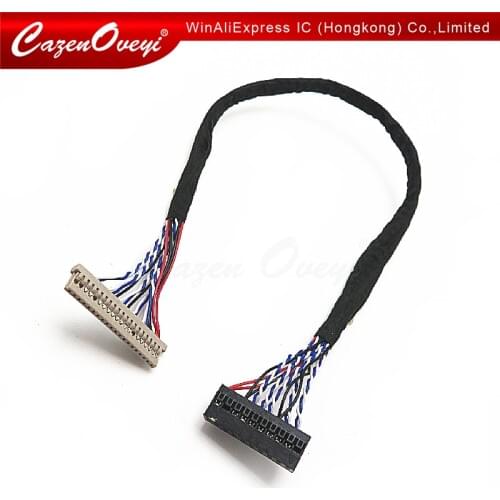 1pcs/lot 400MM DF14-20P-D8 1ch 8bit 20pin LVDS CABLE wire to dupont for LCD board In Stock