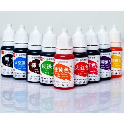 10ML Food Grade Edible Pigment Macaron Cream Food Coloring Ingredients Cake Pastries Cookies DIY Craft Baking Tools 24 Colors