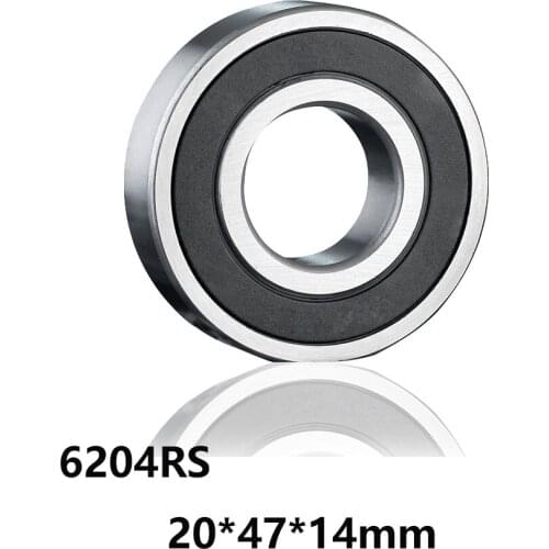 2pcs/lot 6204RS Deep Groove Ball Rolling Bearings Mini Ball Bearing 6204-RS 6204RS 20*47*14mm 20*47*14 Bearing Steel Material