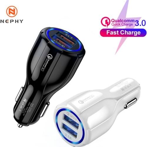 Quick Charge 3.1A 3.0 Dual USB Car Charger For Samsung Xiaomi Huawei QC3.0 QC Auto Tablet PC Fast Charging Adapter Mobile Phone