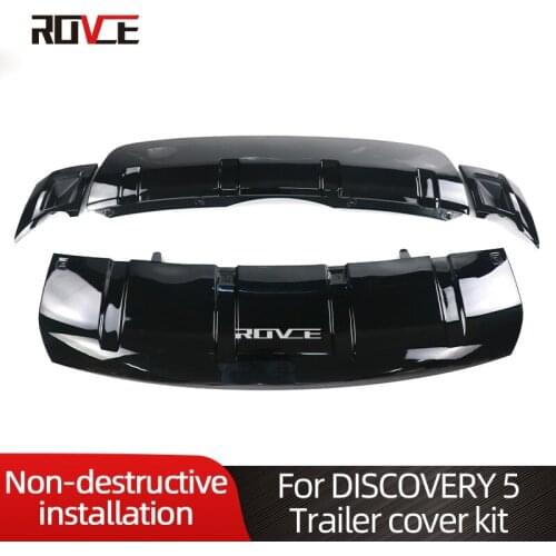 ROVCE Car Front And Rear Bumper Protector Guard Skid Plate Board Cover Trim Set For Land Rover Discovery 5 L462 2017-2021