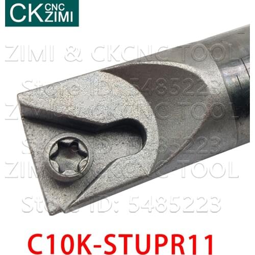 C10K-STUPR11 Tungsten steel screw type inner hole boring bar Turning Lathe Tools Holder Steel Boring Bar for TCMT 1102 TPGH 1103