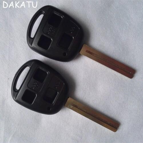 DAKATU 3 Buttons Car Key Blanks Case For Toyota Remote Key Shell TOY48 Long Blade