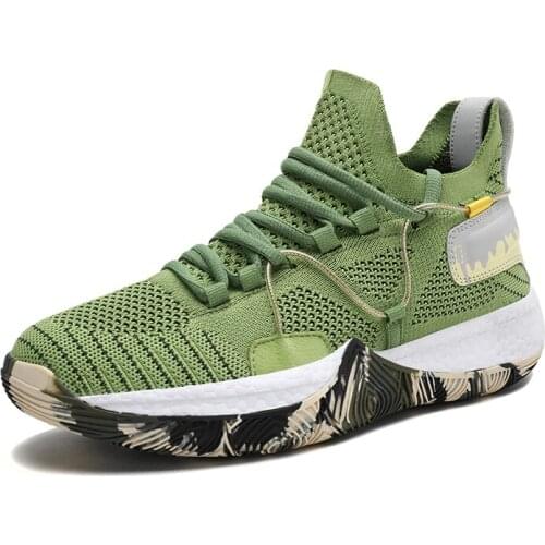 Big Size Green Breathable Cheap Casual Shoes Men Weaving Red Outdoor Marathon Sneakers Lightweight Keep Runner Men Sport Shoes