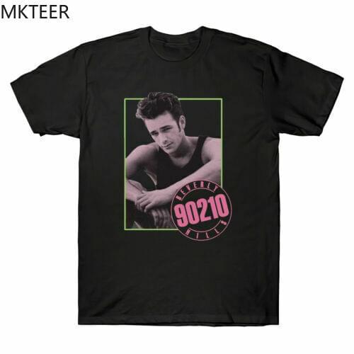 Beverly Hills 90210 TV Show Dylan McKay Luke Perry 80s Retro Mens T Shirt Sunmmer Hip Hop Men Casual T-Shirts Print Men T Shirt