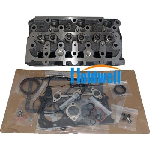 Holdwell New Complete Cylinder Head with Valves Spring +Full Gasket Kit for Kubota D902