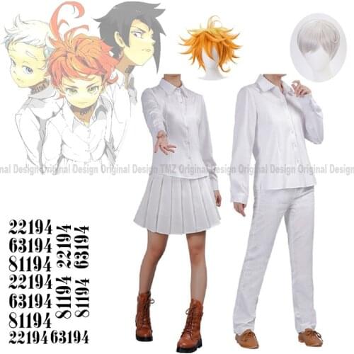The Promised Neverland Cosplay Costume Anime Yakusoku no Neverland Emma Norman Ray Cosplay Costume Women Men School Uniforms