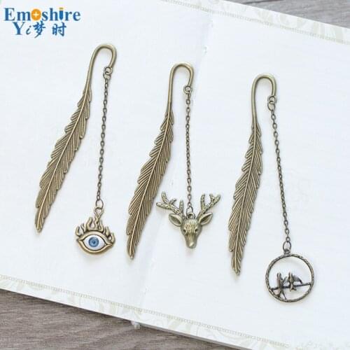 Retro Metal Bookmarks Korean Creative Students Hand-made Stationery Gifts Wholesale Bookmarks for School Office Supplies M085