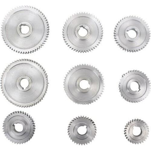 Metal Lathe Gears, Change Gear with Lathe Belt, Metal Gear Set for CJ0618 Mini Lathes & Milling Machines