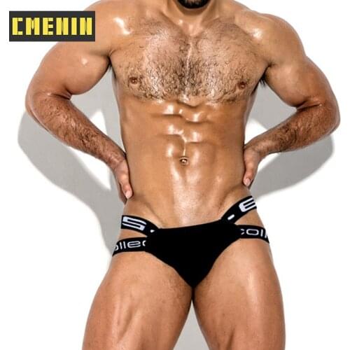 Popular Cotton Sexy Gay Underwear Men Thong Men Jockstrap Mens lingerie G String Men Penis Pouch Gay Underwear Cueca BS3501