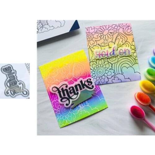 ZY 2021 New Arrival Presell thanks Metal Cutting Dies for DIY Scrapbooking/photo album Decorative Embossing DIY Paper Cards