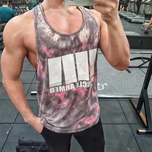 New Fitness Workout Singlet Sling Vest Men Bodybuilding Tank Top Camouflage sleeveless Shirt Boy Summer Brand Gym Gyms Clothing