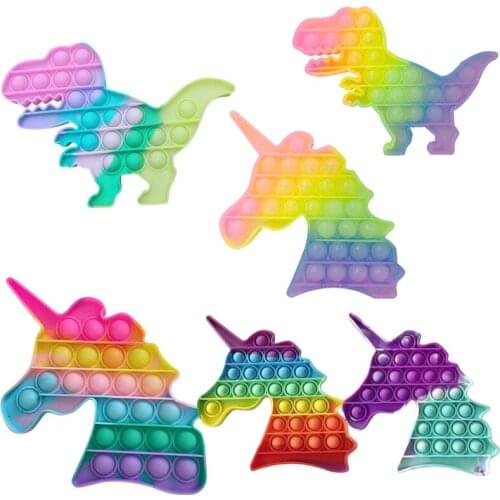 Push Pops Is System Bubble Pineapple Rainbow Color Fidget Toys Autism Special Needs Sensory Anti-stress Relief Toy Kids Toys