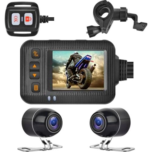 SE20 Motorcycle DVR Dashcam 2.0" Front Rear View Dual Camera 1080P HD G-sensor Motorbike Driving Video Recorder Dash Cam