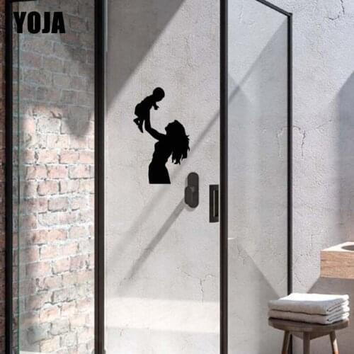 YOJA 26x14.2CM Mother And Baby Pattern Home Bedroom Kitchen Wall Stickers Bathroom Decals G2-0444