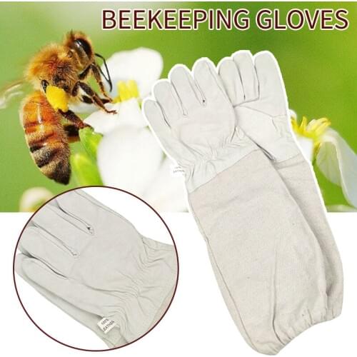Protective Beekeeping Gloves High Quality Sheepskin Anti Bee Gloves пчеловодные товары Apiculture Beekeeper Tool