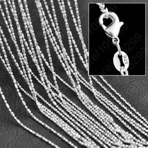 10PCS Lot Lose money 925 Sterling Silver 18 Inch Chain Necklace With Top Quality Flexible Lobster Clasps For Woman Man