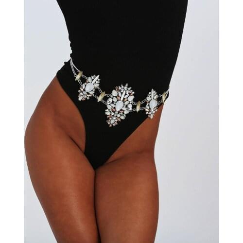 New Sexy Crystal Waist Chain Necklace Hot Sale Party Charm Body Jewelry For Women gift Sandy beach Accessories