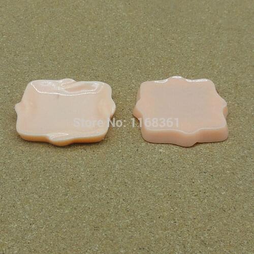 1pcs/lot Resin hot sell lovely light pink square shape plate 35mm kawaii cabochons DIY christmas decorations A009-5