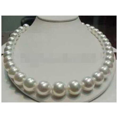 18" 10-11MM HOT AAA RARE WHITE SOUTH SEA PEARL NECKLACE CLASP