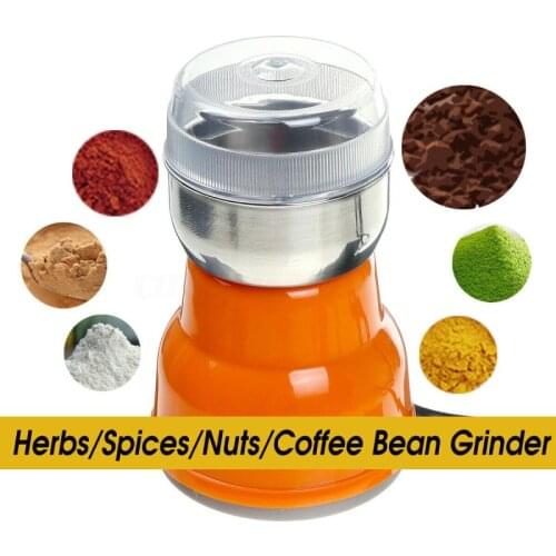 220V Electric Grain Coffe Grinder Coffee Bean Nut Corns Spices Herbs Milling Grind Household Kitchen Manual Machine 150W EU Plug
