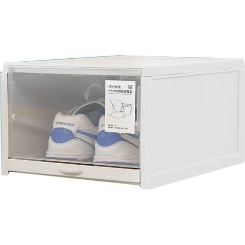 3pcs Plastic Shoes Storage Box Transparent Drawer Organizer Household Stackable Thicken Boxes for High Heels Sneakers