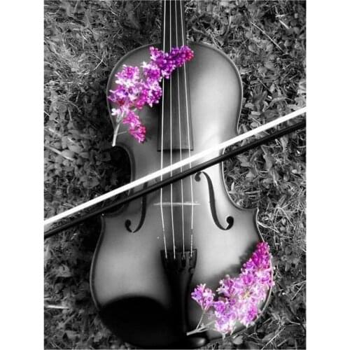 Diamond Embroidery 5D Diy Diamond Painting Flower guitar Full area drill Rhinestone Diamond Mosaic Cross Stitch Decor gift AS956