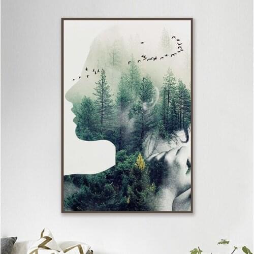 Girl Fog Forest Landscape Diamond Painting DIY 5D Cross Stitch Full Square/Round Diamond Mosaic Home Decoration