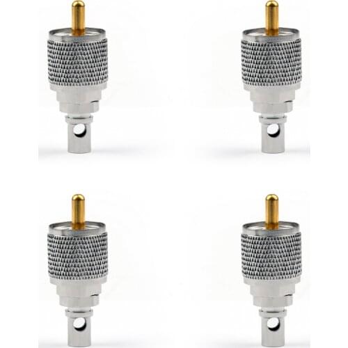 Artudatech 4PCS UHF PL-259 Male Plug Solder for RG58 RG142 LMR195 RG400 Cable Connector Jack Parts