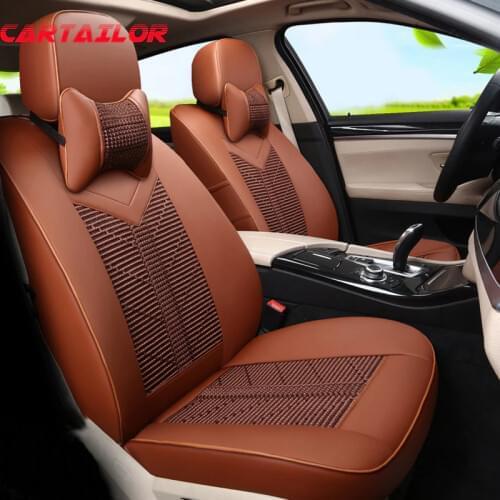 CARTAILOR Auto Seat Cushion fit for Nissan Qashqai 2016 2014 2011 Car Seat Covers Accessories Set Car Styling Leather Seat Cover