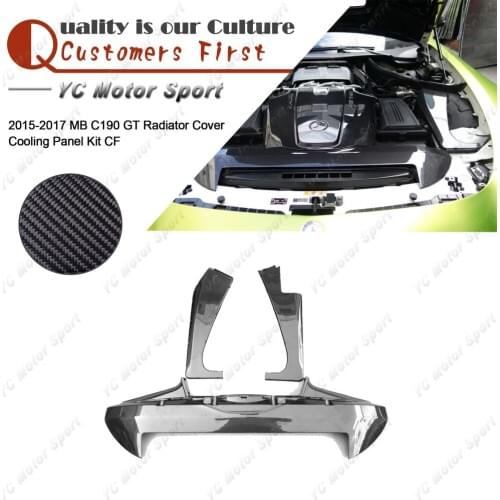 Car Accessories Dry Carbon Fiber Interior Trim Fit For 2015-2017 MB C190 GT Radiator Cover Cooling Panel Kit