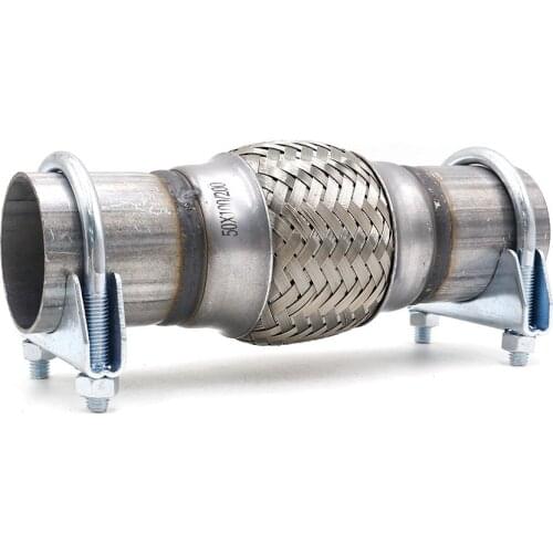 Car Exhaust Clamp On Flexi Tube Joint Flexible Pipe Repair 50 x 200mm 2x8" Flex Muffler Pipe Car Accessories