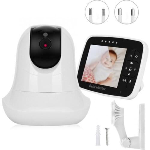 Babyfoon 3.5 Inch PTZ Zoom Baby Monitor 2-Way Intercom Temperature Detection Night Vision Lullaby Camera EU 100-240V IR Camera