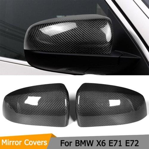 For BMW X5 mirror X5 E70 X6 E71 E72 LHD Carbon Fiber rear view Cap Mirror Cover E71 X6 Carbon Mirror cover 2007 - 2014
