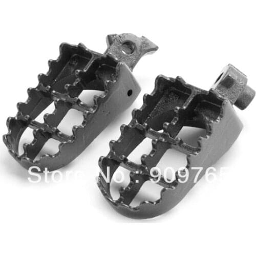 Black 1 Pair MX Foot Pegs footpeg Motocross Dirt Bike Footrests L & R For 1987-2013 Kawasaki KLR650