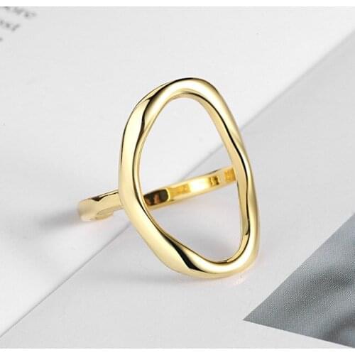 Hot Sale Party Ring for Women Couple Creative Irregular Simple anillos Jewelry Size