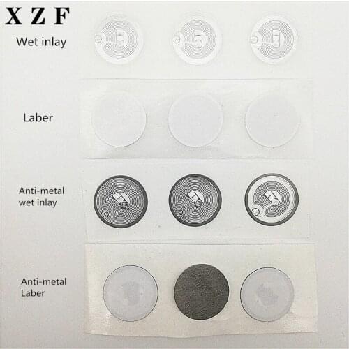 10Pcs 13.56MHz S50 1K UID Anti Metal Laber Wet Inlay Changeable Rewritable Blank NFC Tag Sector 0 Block 0 Copy Clone Card