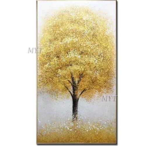 A Yellow Tree A Yellow Grass Oil Painting Handpainted Paintings Wall Art Home Decor Pictureg On Canvas Unframe Free Shipping